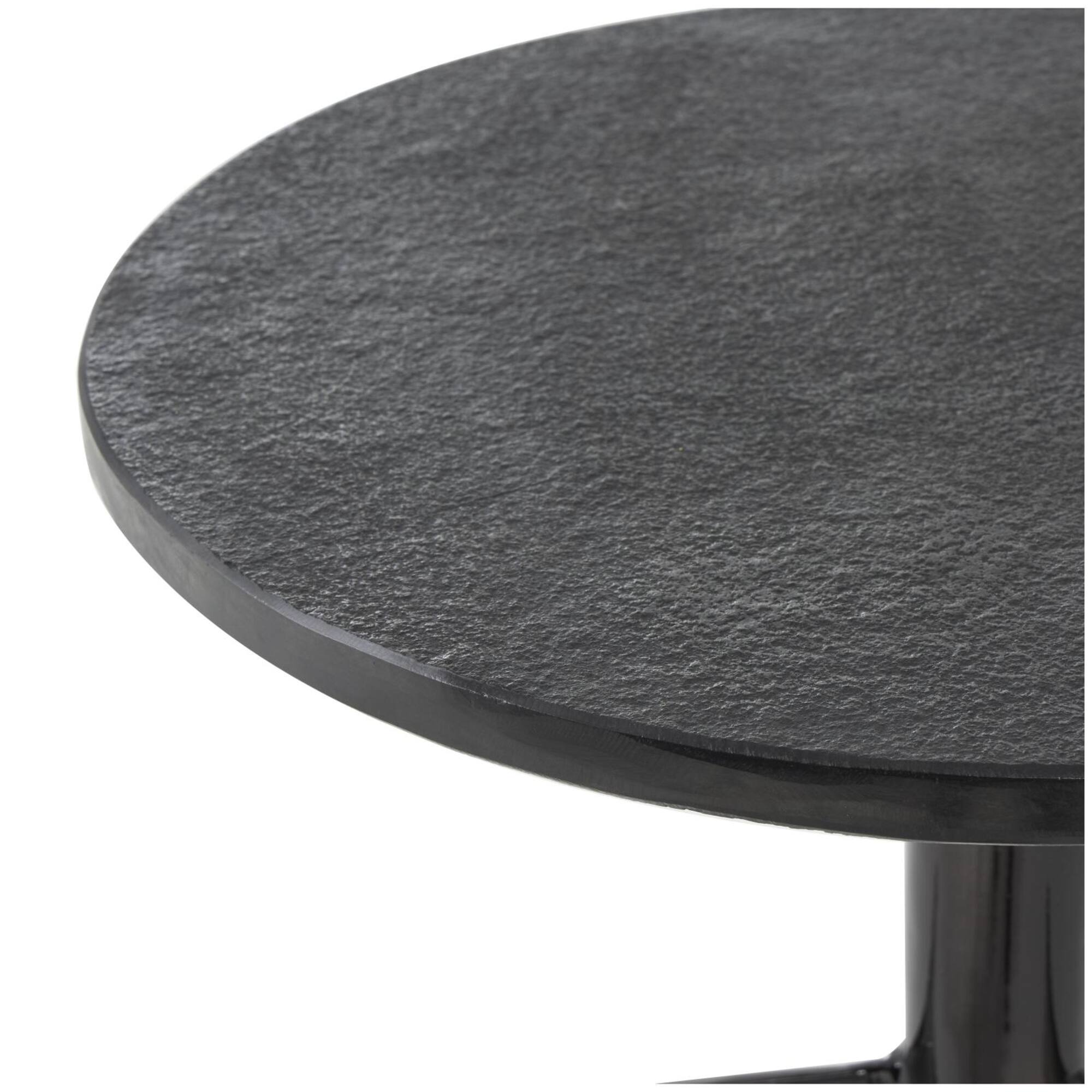 Black Aluminum Metal Tripod Accent Table Set
